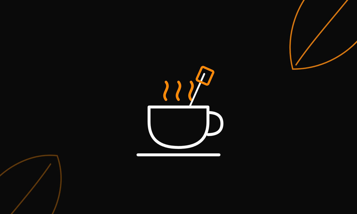Line drawing of a cup of black tea
