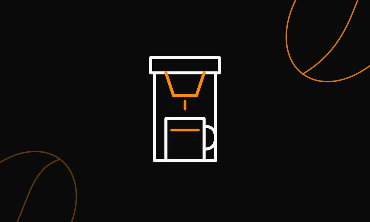 Line drawing of a drip coffee maker